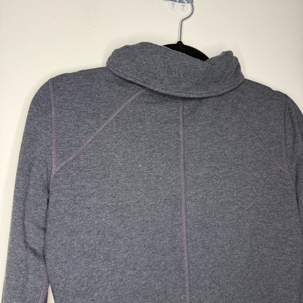 ATHLETA Om to Home Grey Longsleeve Atheleisure Sweatshirt Tunic Sweater Dress - Picture 7 of 8